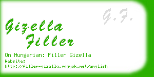 gizella filler business card